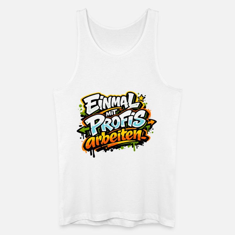 Einmal mit Profis arbeiten - Männer Bio Tank Top - Weiß