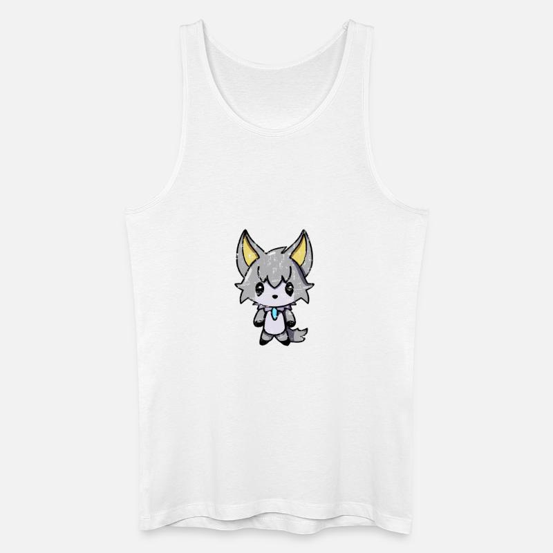 Wolf Wolfhound Vampire Emo - Men’s Organic Tank Top - white