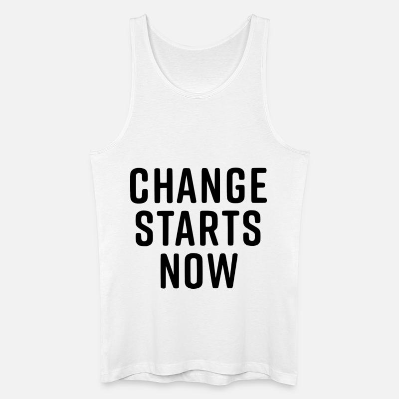 change starts now - Männer Bio Tank Top - Weiß