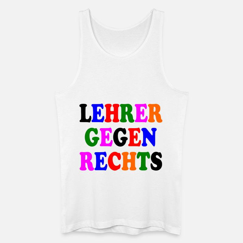 Lehrer gegen rechts - Männer Bio Tank Top - Weiß
