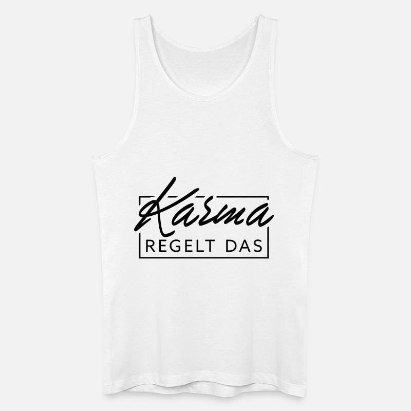 Karma regelt das - Männer Bio Tank Top - Weiß