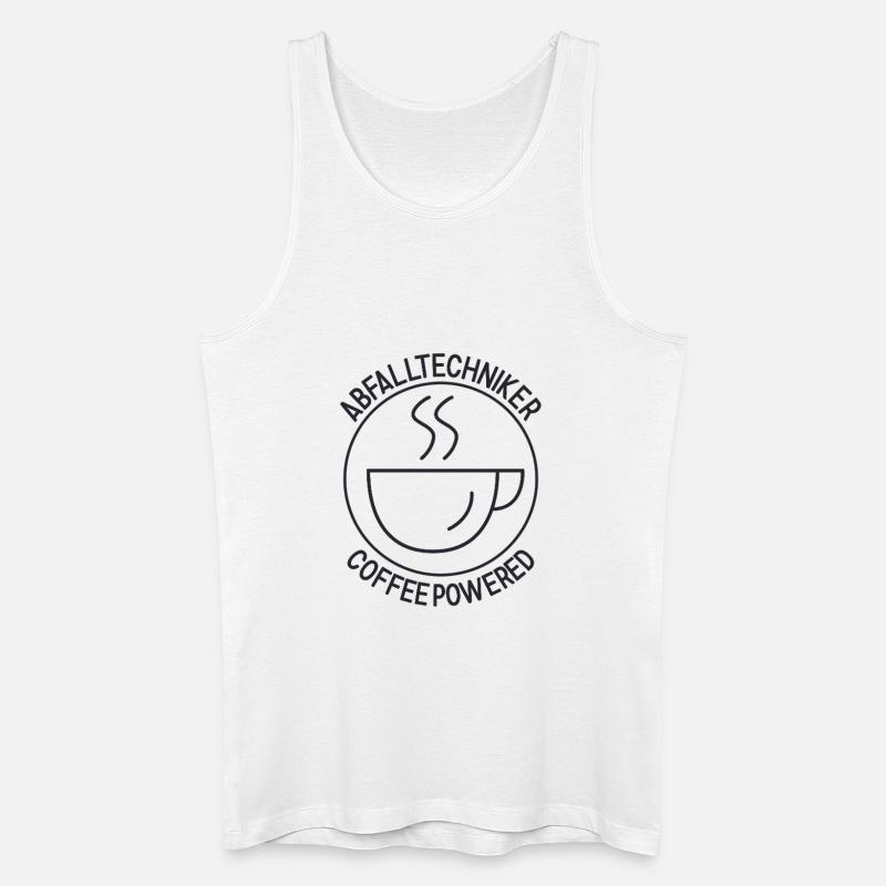 Abfalltechniker Coffee Powered - Männer Bio Tank Top - Weiß