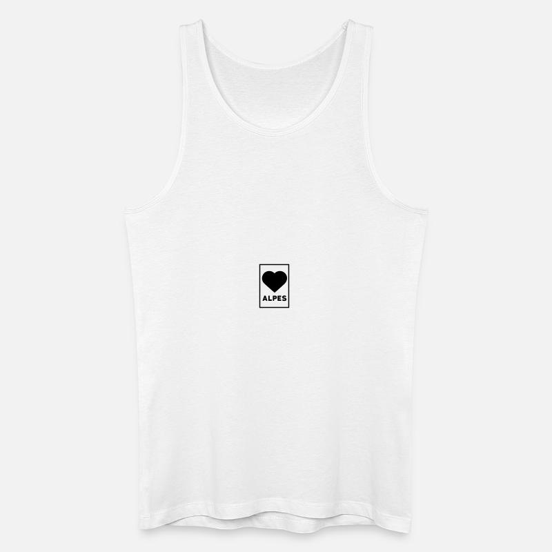 liebe Alpen - Männer Bio Tank Top - Weiß