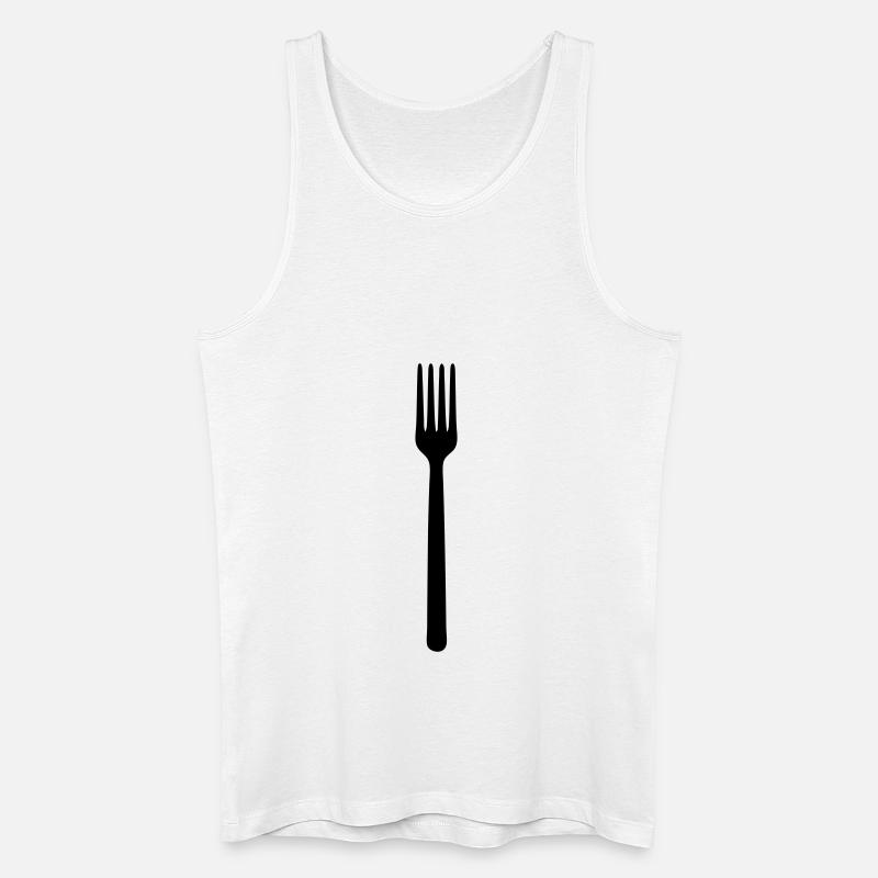 gabel - Männer Bio Tank Top - Weiß