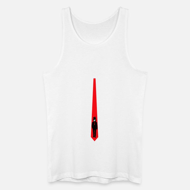 krawatte - Männer Bio Tank Top - Weiß