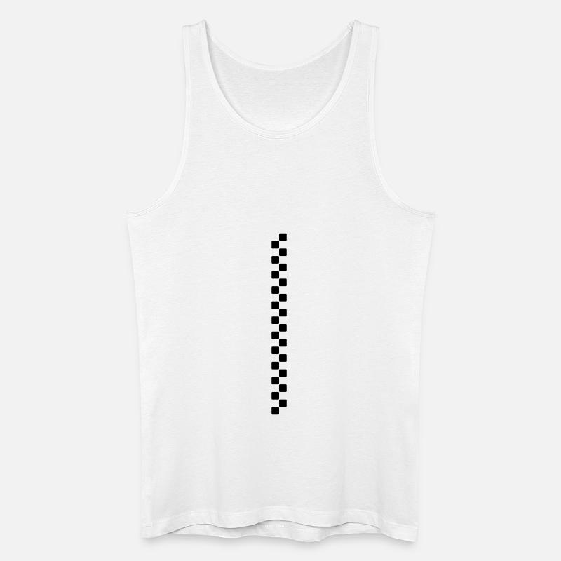 karos 2cmx24cm - Männer Bio Tank Top - Weiß