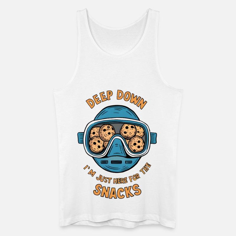 I Dive Deep for Snacks - Männer Bio Tank Top - Weiß