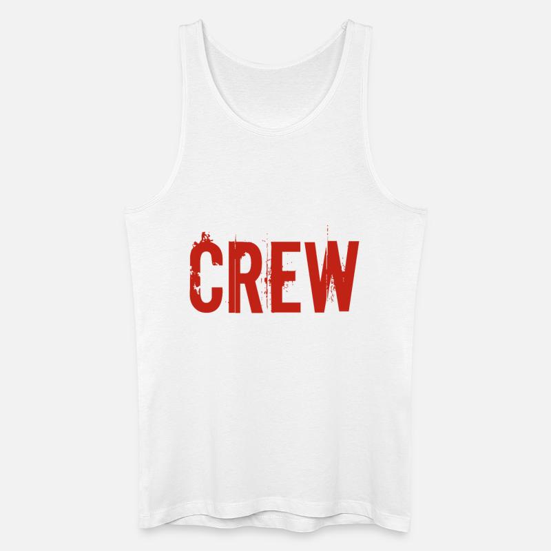 Crew Rot - Männer Bio Tank Top - Weiß