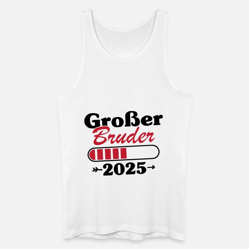 Großer Bruder Loading 2025 - Männer Bio Tank Top - Weiß