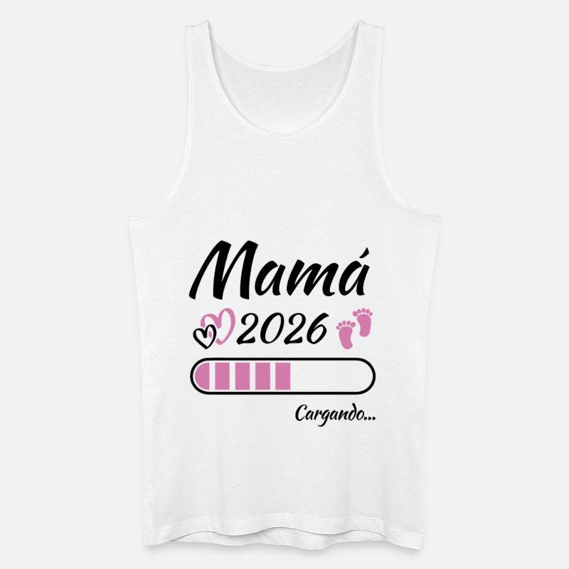 Werdende Mutter 2026 Loading - Männer Bio Tank Top - Weiß
