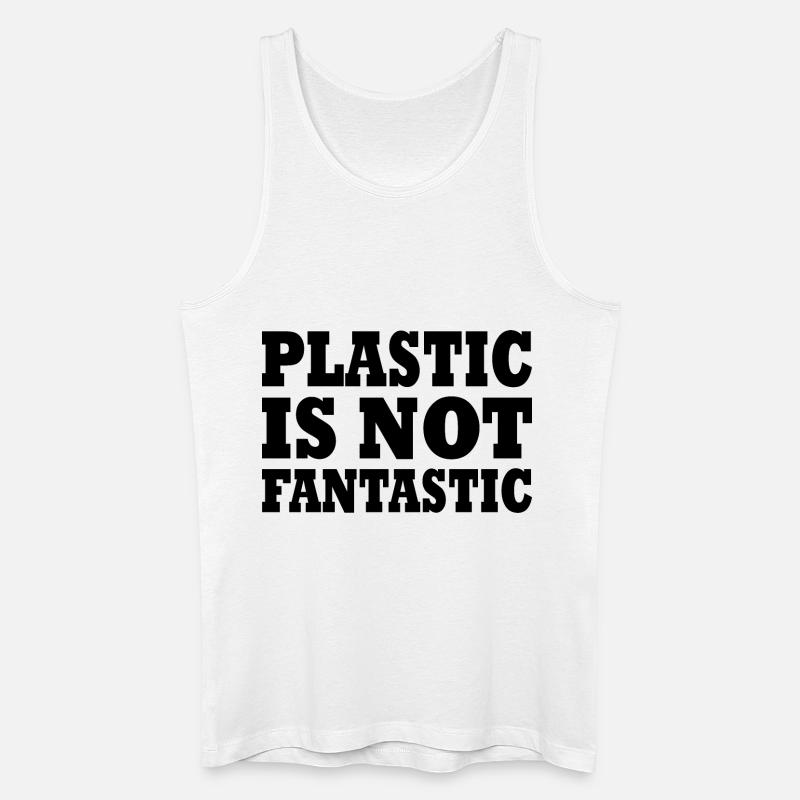 Plastic is not fantastic - Männer Bio Tank Top - Weiß