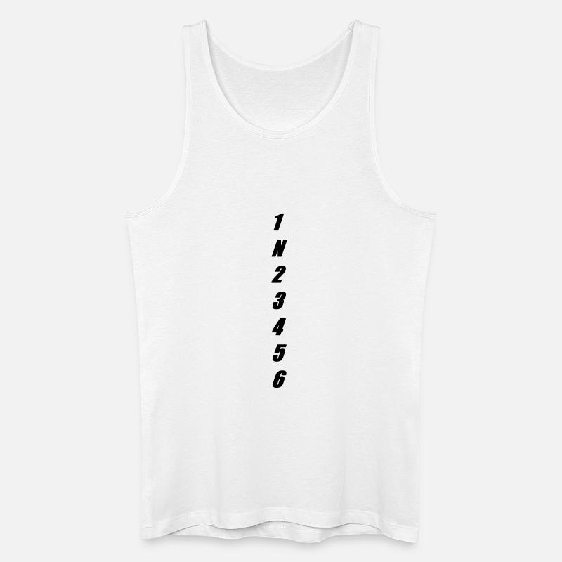 Schaltung - Männer Bio Tank Top - Weiß