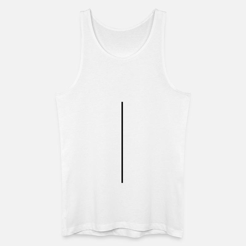 Linie - Männer Bio Tank Top - Weiß
