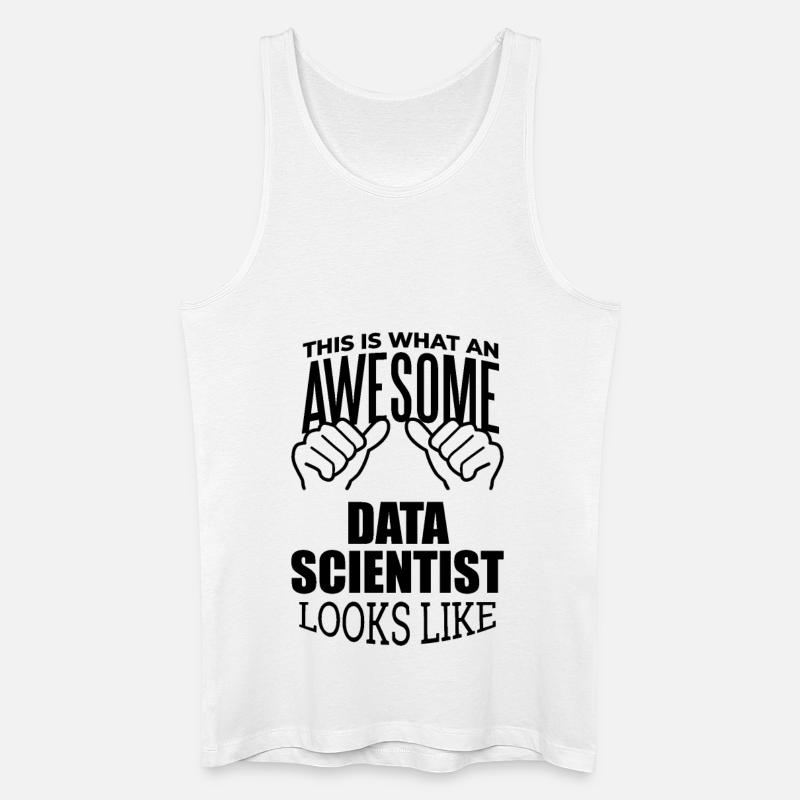 Datenwissenschaft - Männer Bio Tank Top - Weiß