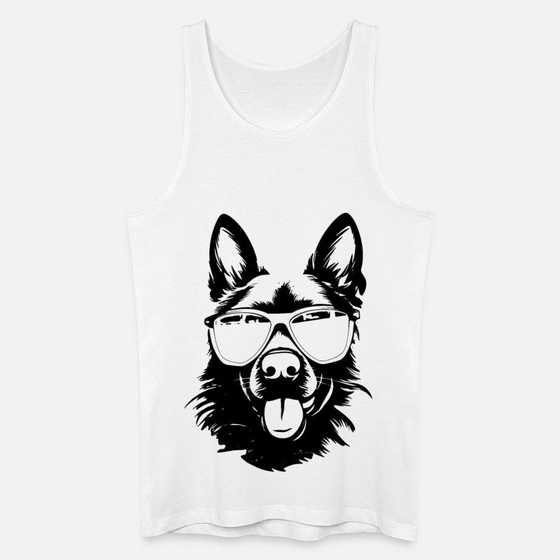 Cooler Schäferhund - Männer Bio Tank Top - Weiß