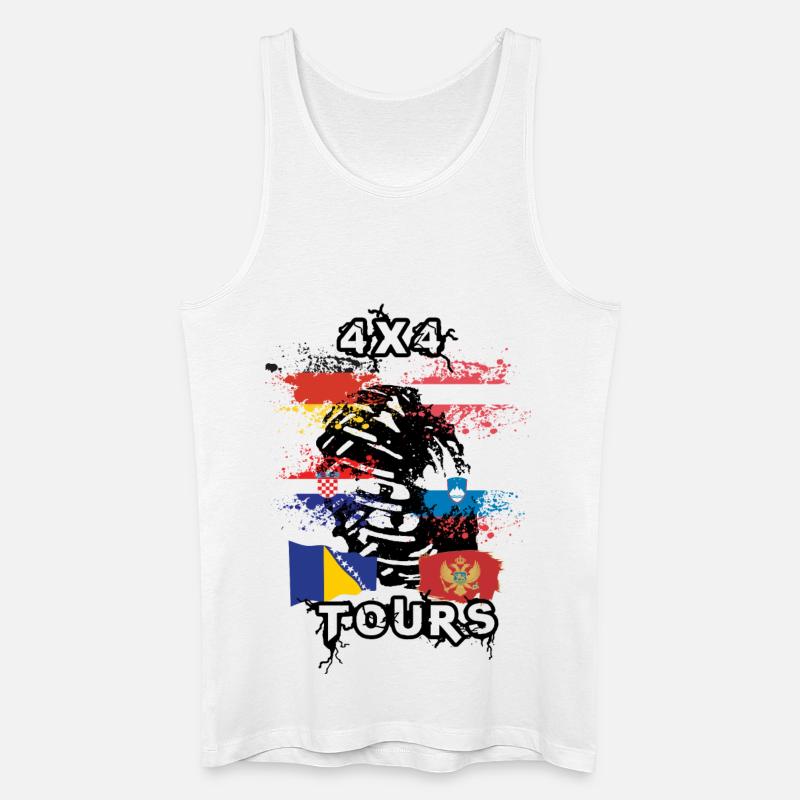 Offroad Länder Tour - Männer Bio Tank Top - Weiß