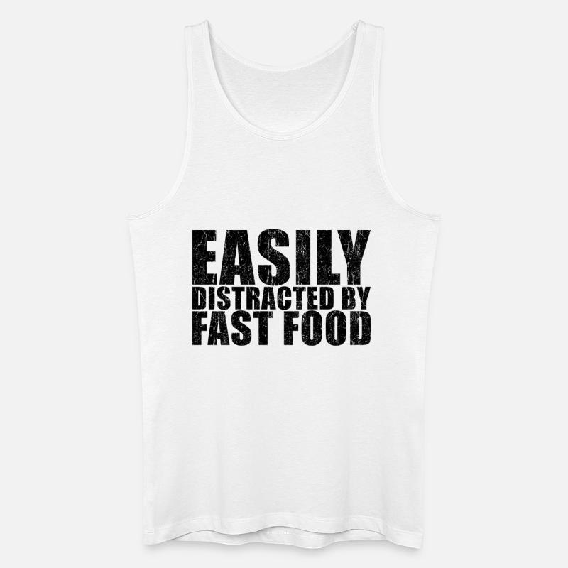 Fast Food Spruch - Männer Bio Tank Top - Weiß