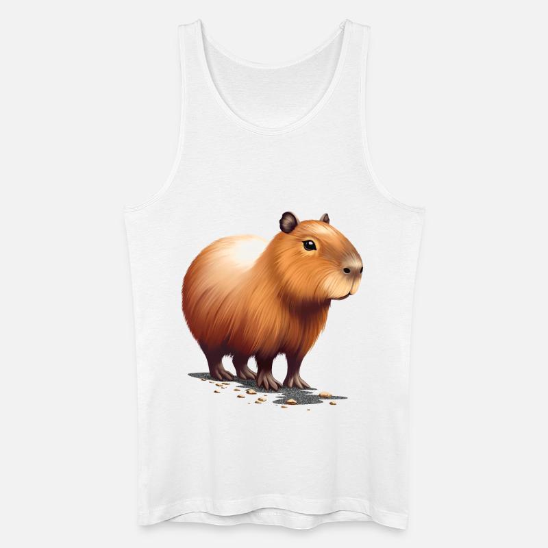 Capybara - Männer Bio Tank Top - Weiß