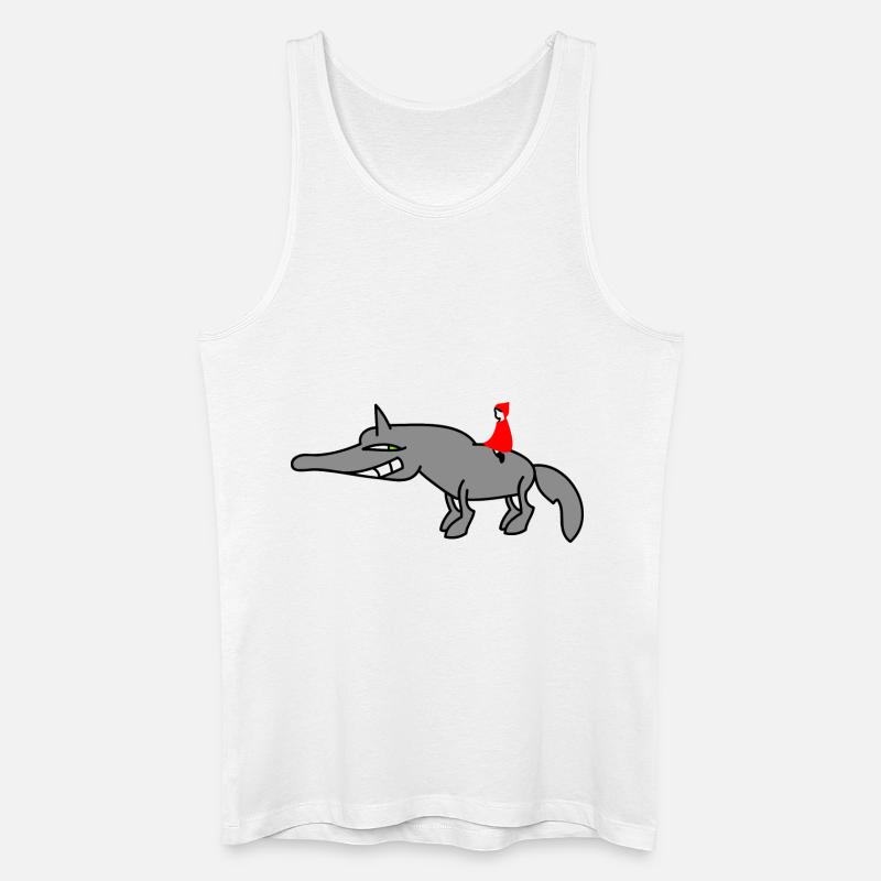 Wolf mit Rotkäppchen - Männer Bio Tank Top - Weiß