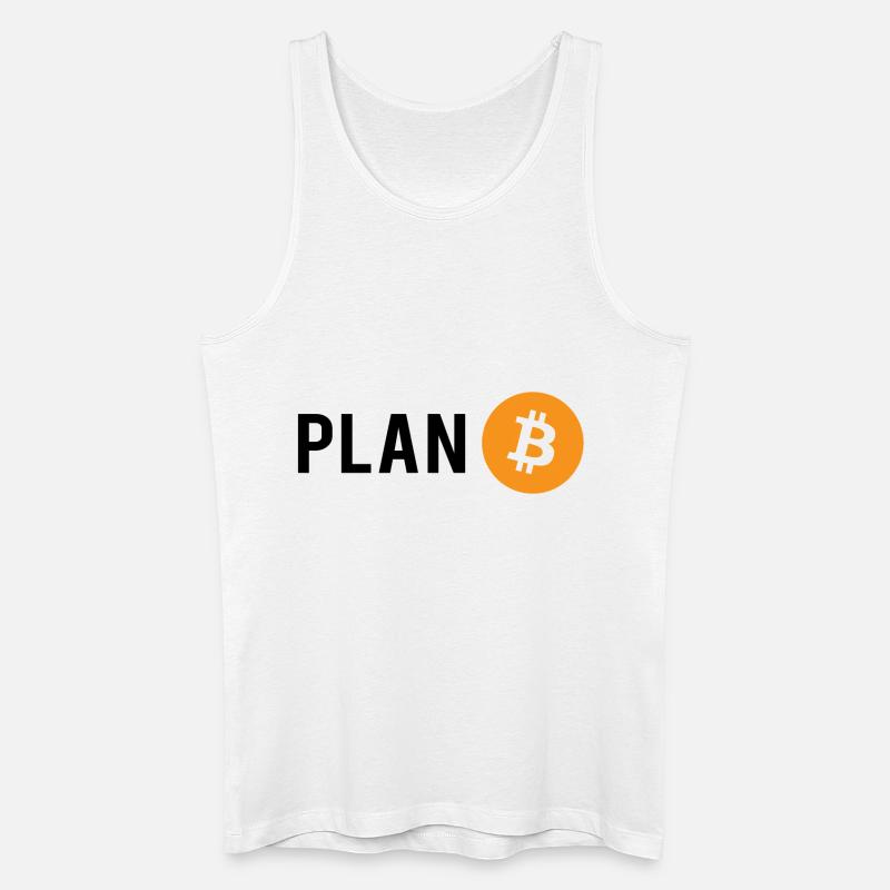 Plan B - Plan Bitcoin - Männer Bio Tank Top - Weiß