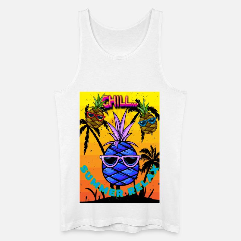 Chill Sommer Relax - Männer Bio Tank Top - Weiß