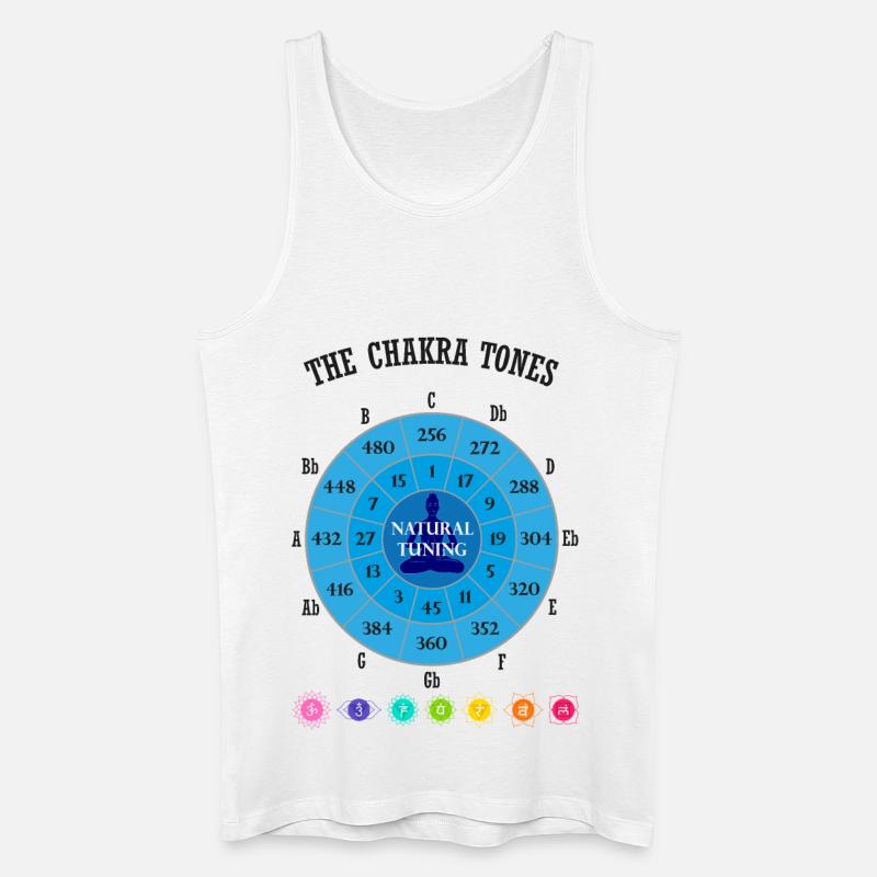 Die Chakra-Töne - Männer Bio Tank Top - Weiß