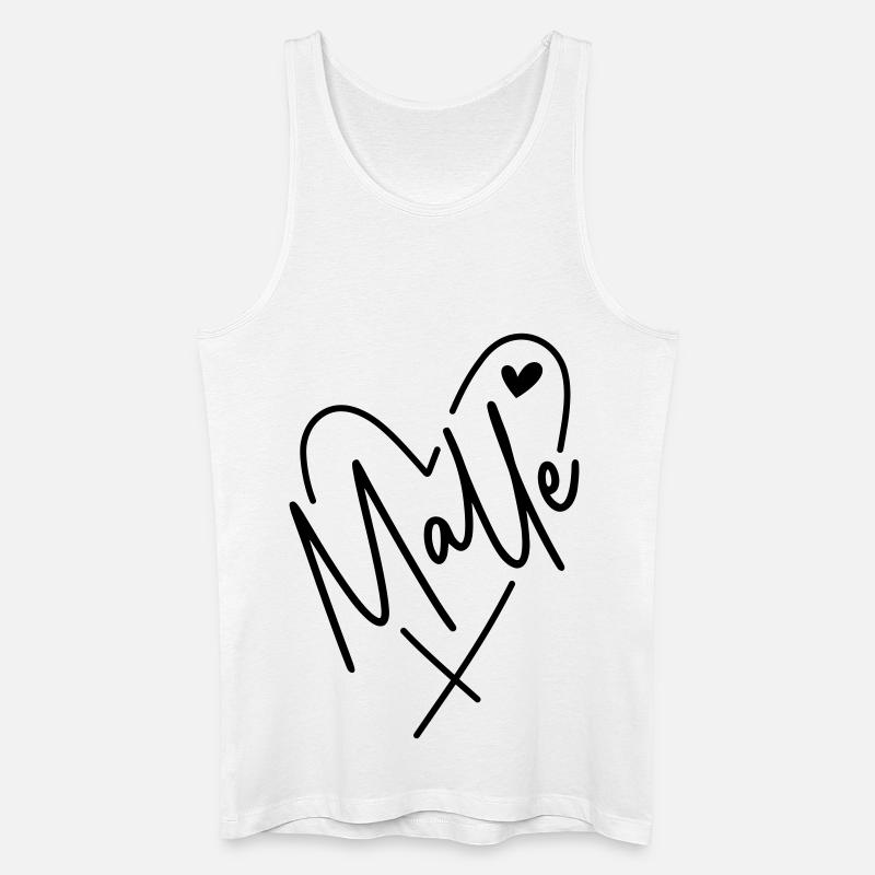 Malle Herz - Männer Bio Tank Top - Weiß