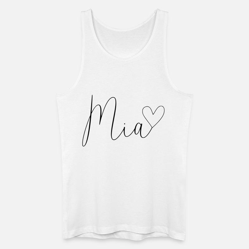 Mia Name Vorname Mädchen - Männer Bio Tank Top - Weiß