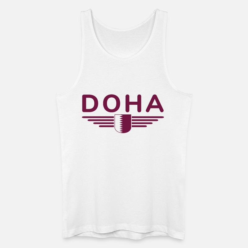Doha Design – Stilvoll und Einzigartig - Männer Bio Tank Top - Weiß