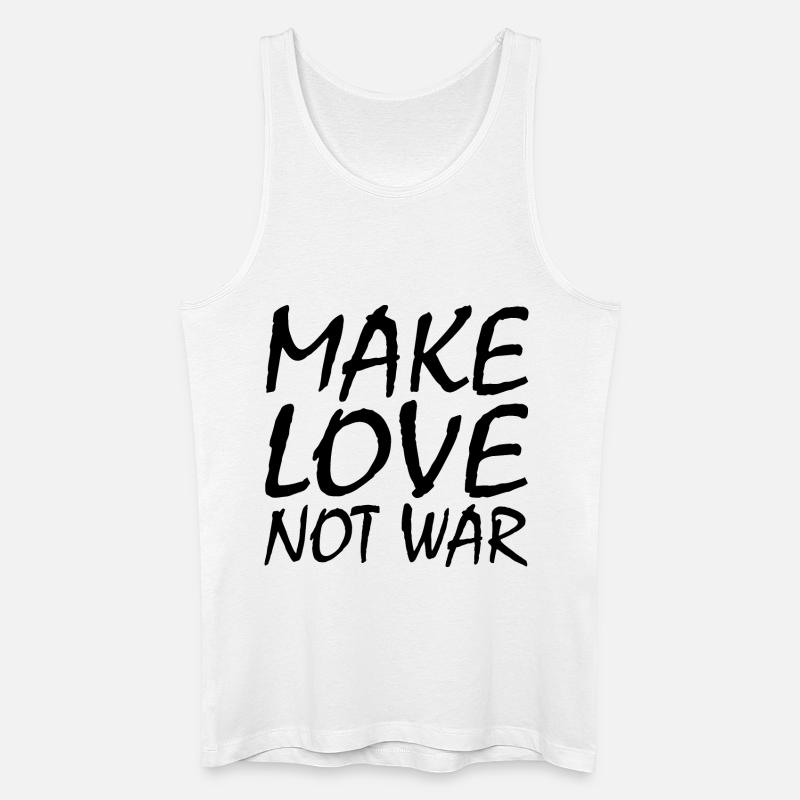 Make love not war - Männer Bio Tank Top - Weiß