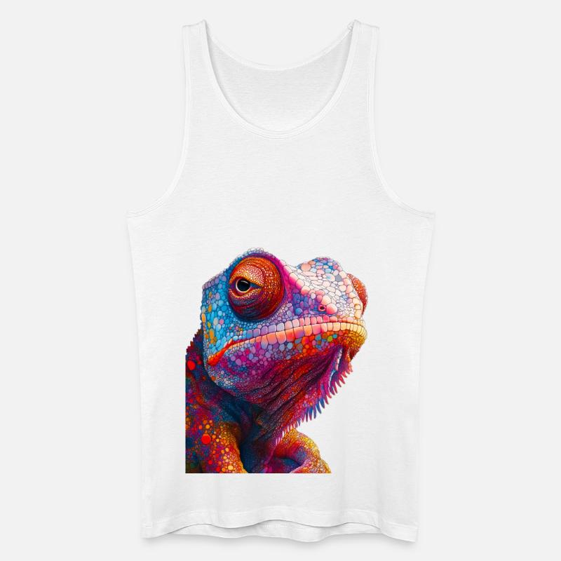 Chamäleon - Männer Bio Tank Top - Weiß