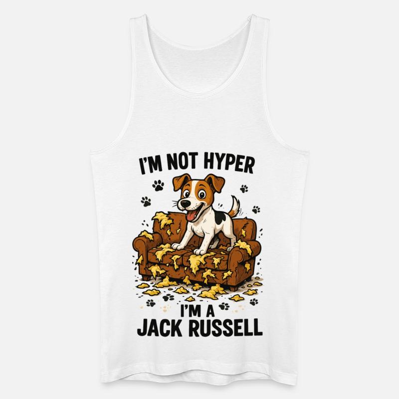 Jack Russell Terrier witzig hyperaktiv Geschenk - Männer Bio Tank Top - Weiß