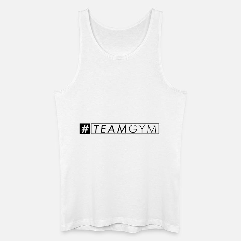 #team gym - Männer Bio Tank Top - Weiß