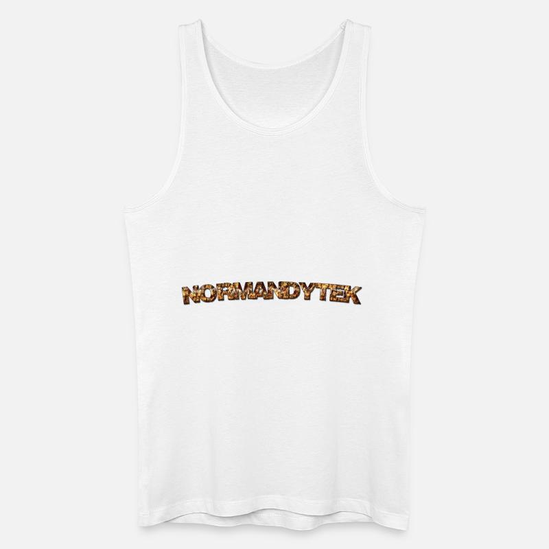 Normandytek script - Men’s Organic Tank Top - white