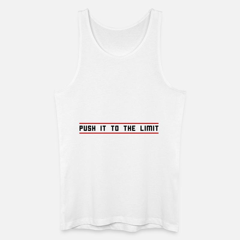 Push it to the limit - Männer Bio Tank Top - Weiß
