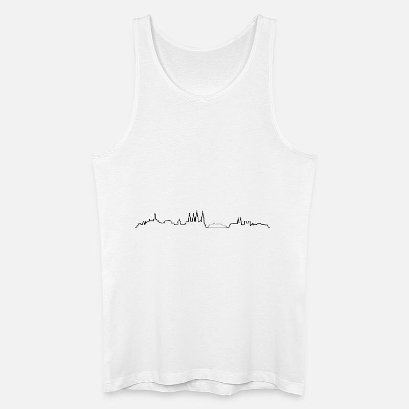 Skyline Bamberg - Männer Bio Tank Top - Weiß
