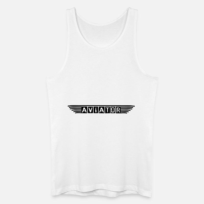 aviator_vec_1 de - Männer Bio Tank Top - Weiß