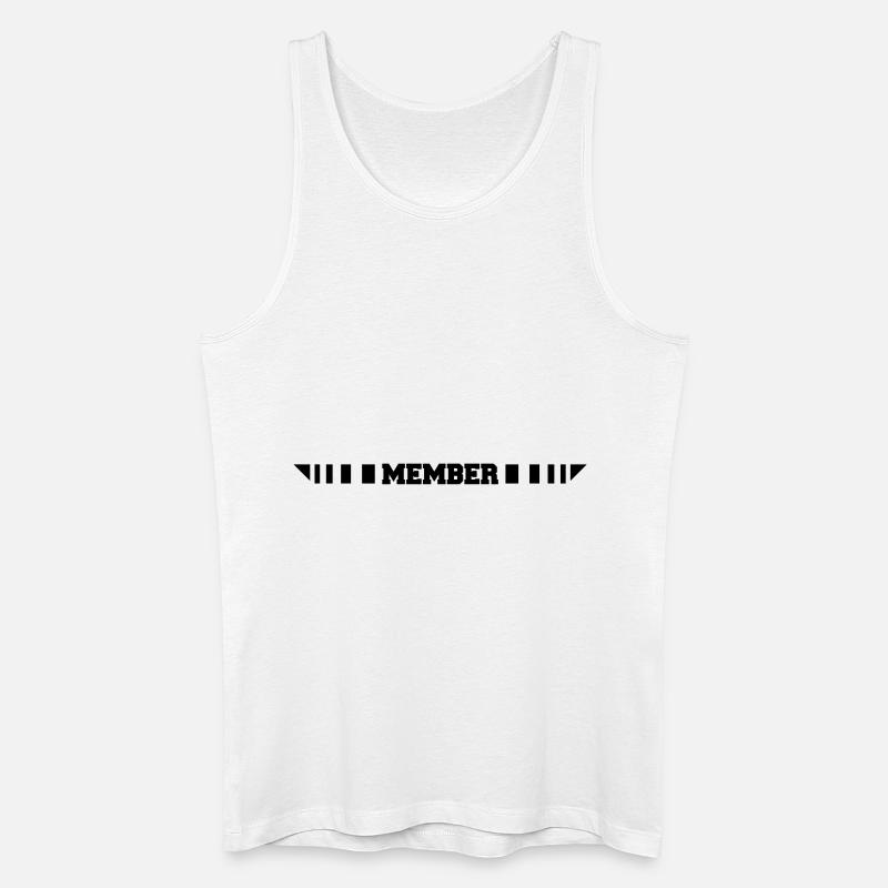 Member Logo - Männer Bio Tank Top - Weiß
