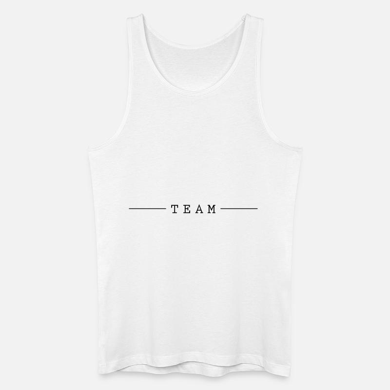 team trennstrich - Männer Bio Tank Top - Weiß