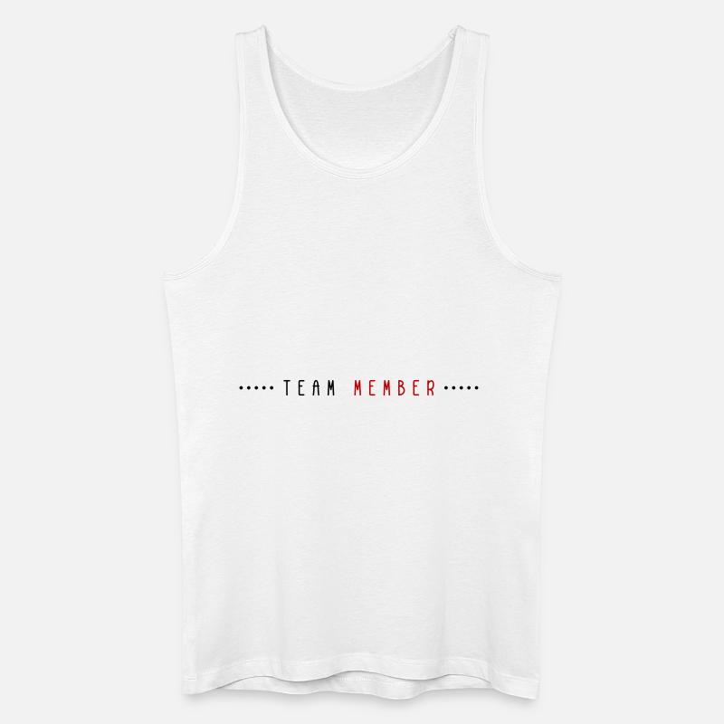 Team Mitglied Linie - Männer Bio Tank Top - Weiß