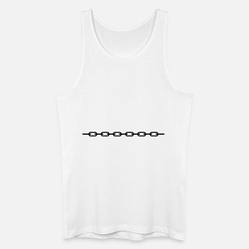 chain_f1 - Männer Bio Tank Top - Weiß