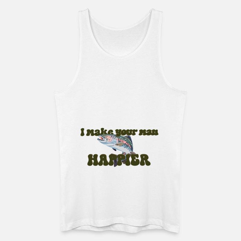 Pflücke mir Forellen - Männer Bio Tank Top - Weiß