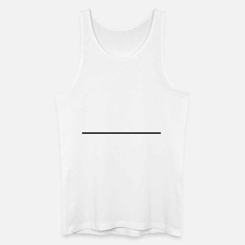 Linie - Männer Bio Tank Top - Weiß