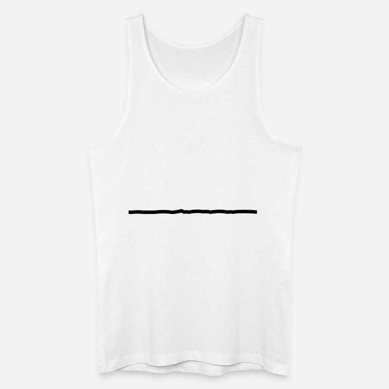 Linie - Männer Bio Tank Top - Weiß