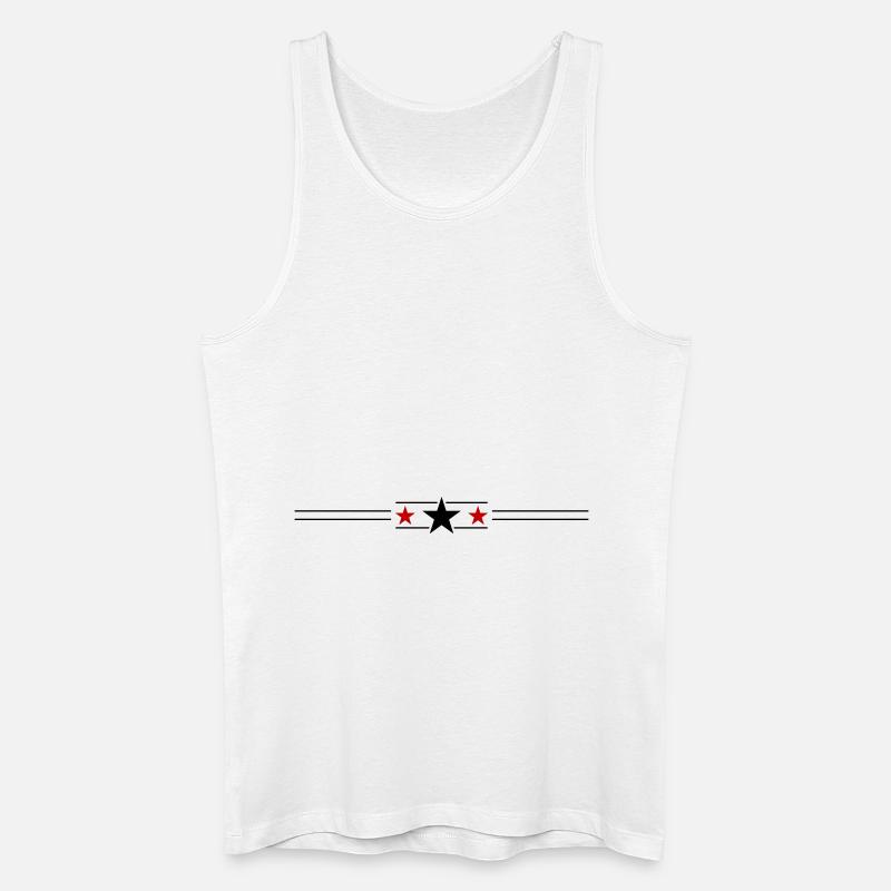 Sterne Linie Symbol Element - Männer Bio Tank Top - Weiß