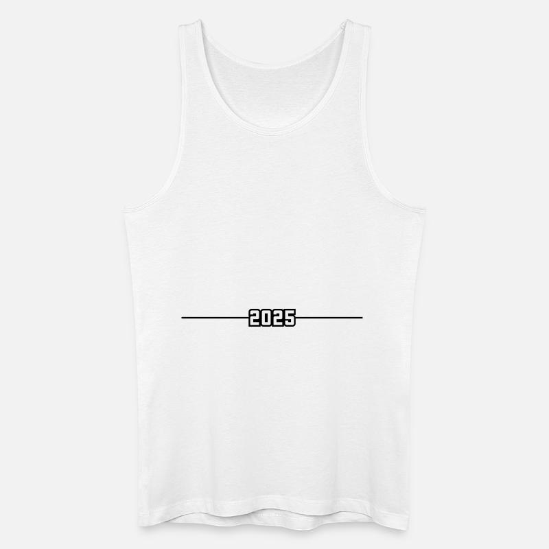 2025 Jahr - Männer Bio Tank Top - Weiß