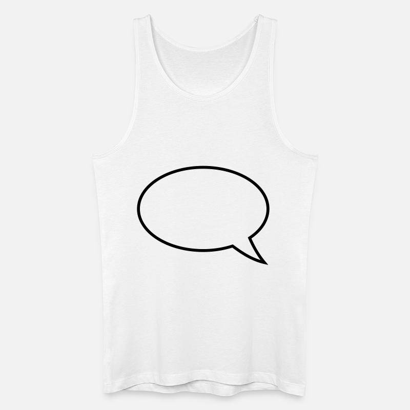 Sprechblase Design - Männer Bio Tank Top - Weiß