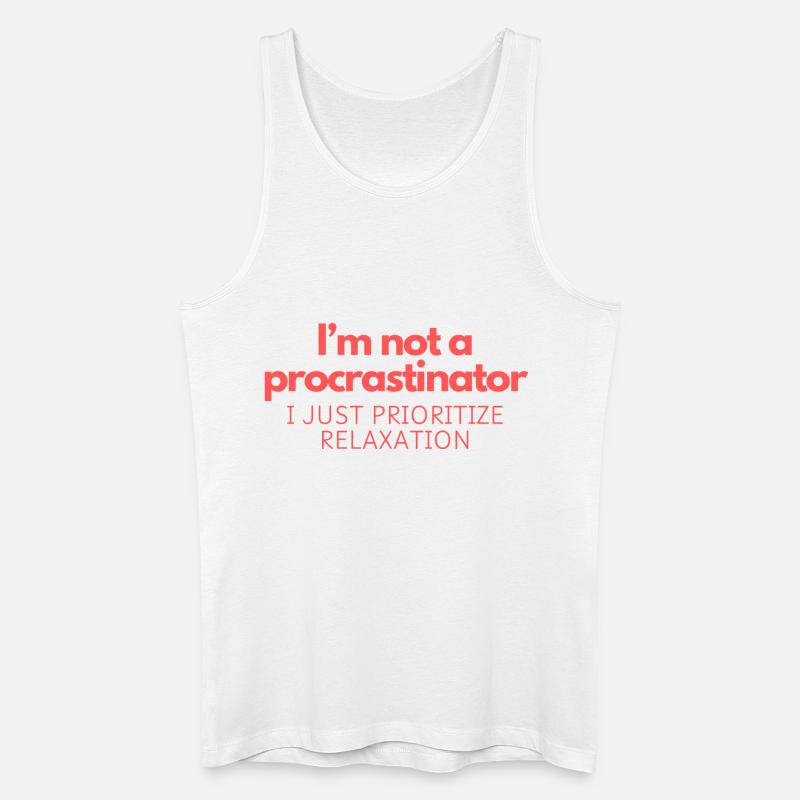 Ich bin kein Zauderer - Männer Bio Tank Top - Weiß