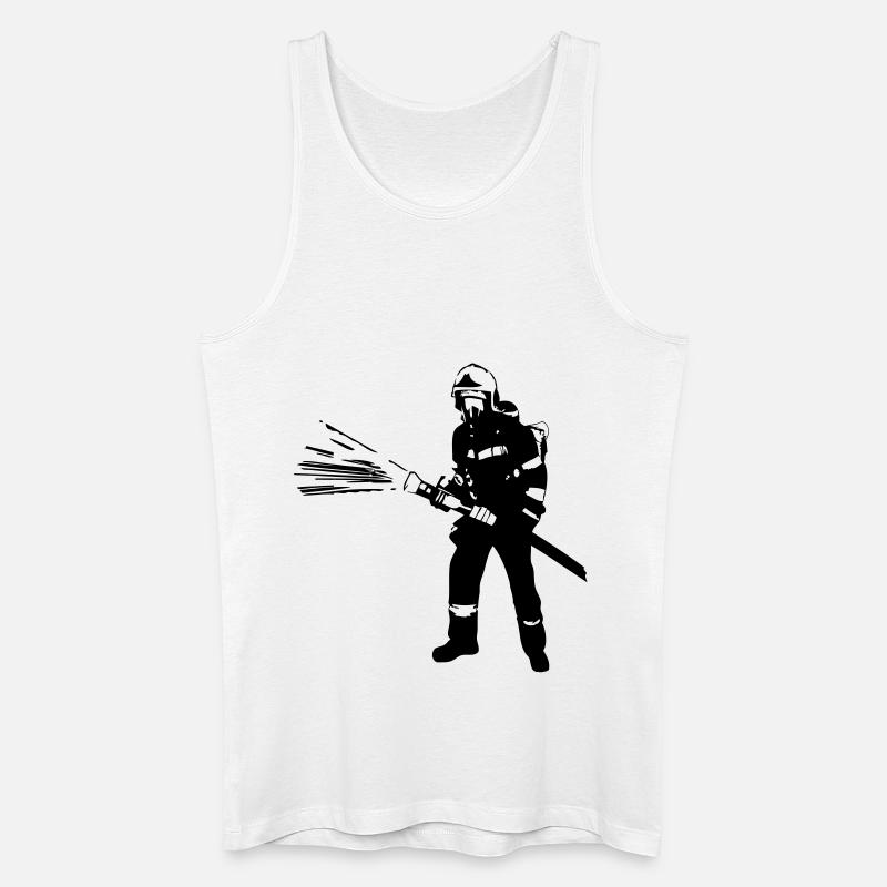 Feuerwehr - Feuerwehrmann - Männer Bio Tank Top - Weiß
