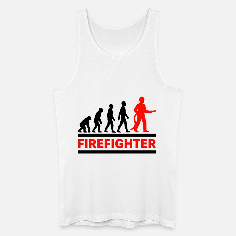 Evolution Firefighter Hero Cool Gift - Men’s Organic Tank Top - white